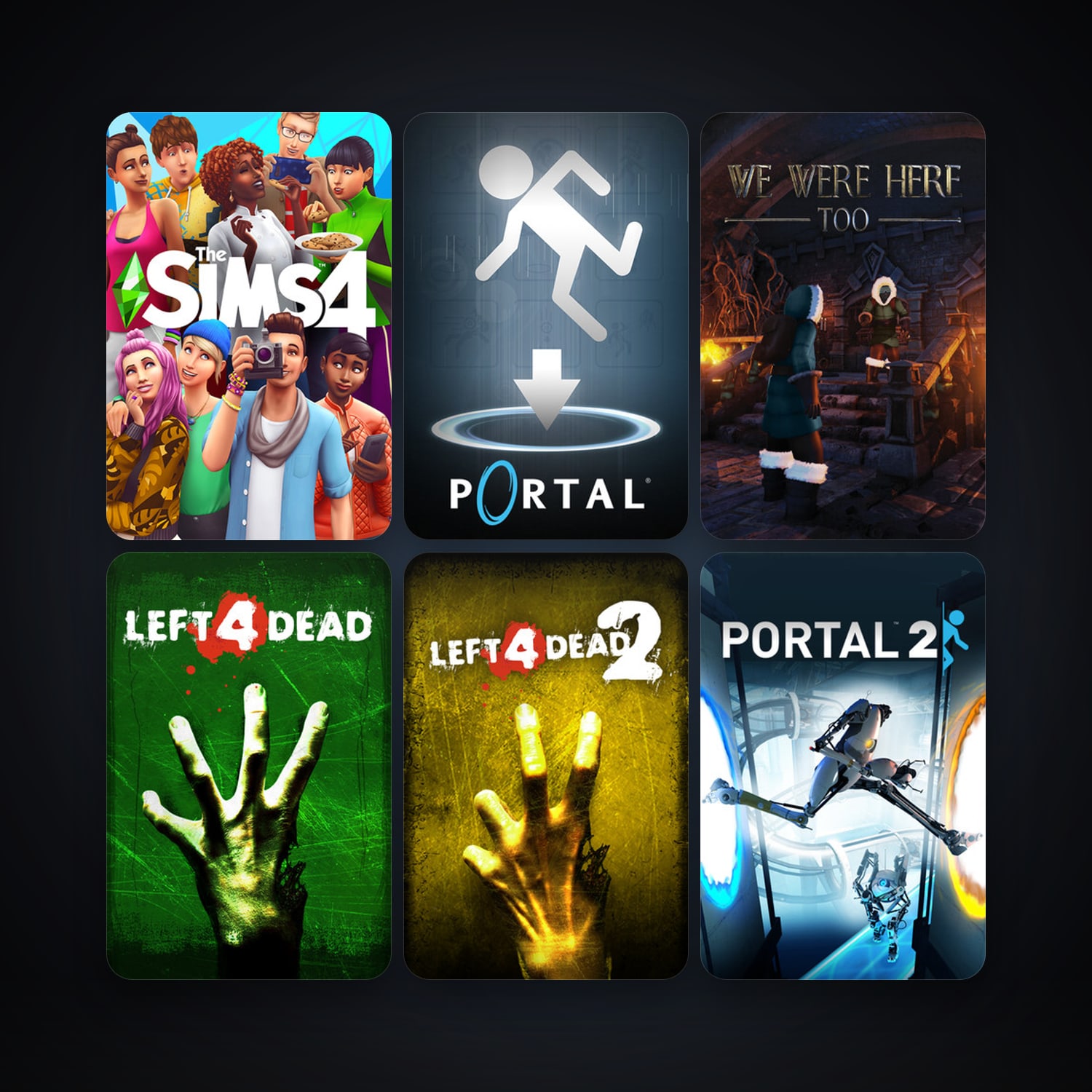 Portal + Left 4 Dead, 10 games, clean — HabibiAccounts
