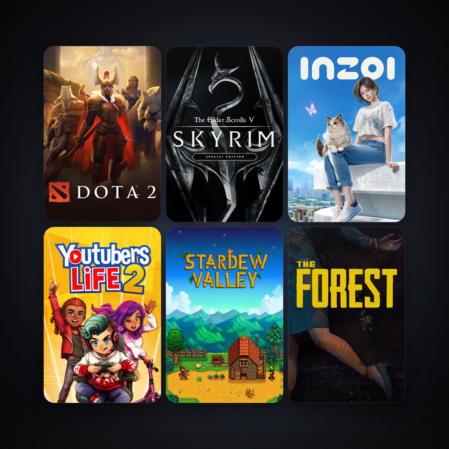 Dota 2 + The Forest, 27 games, clean — HabibiAccounts