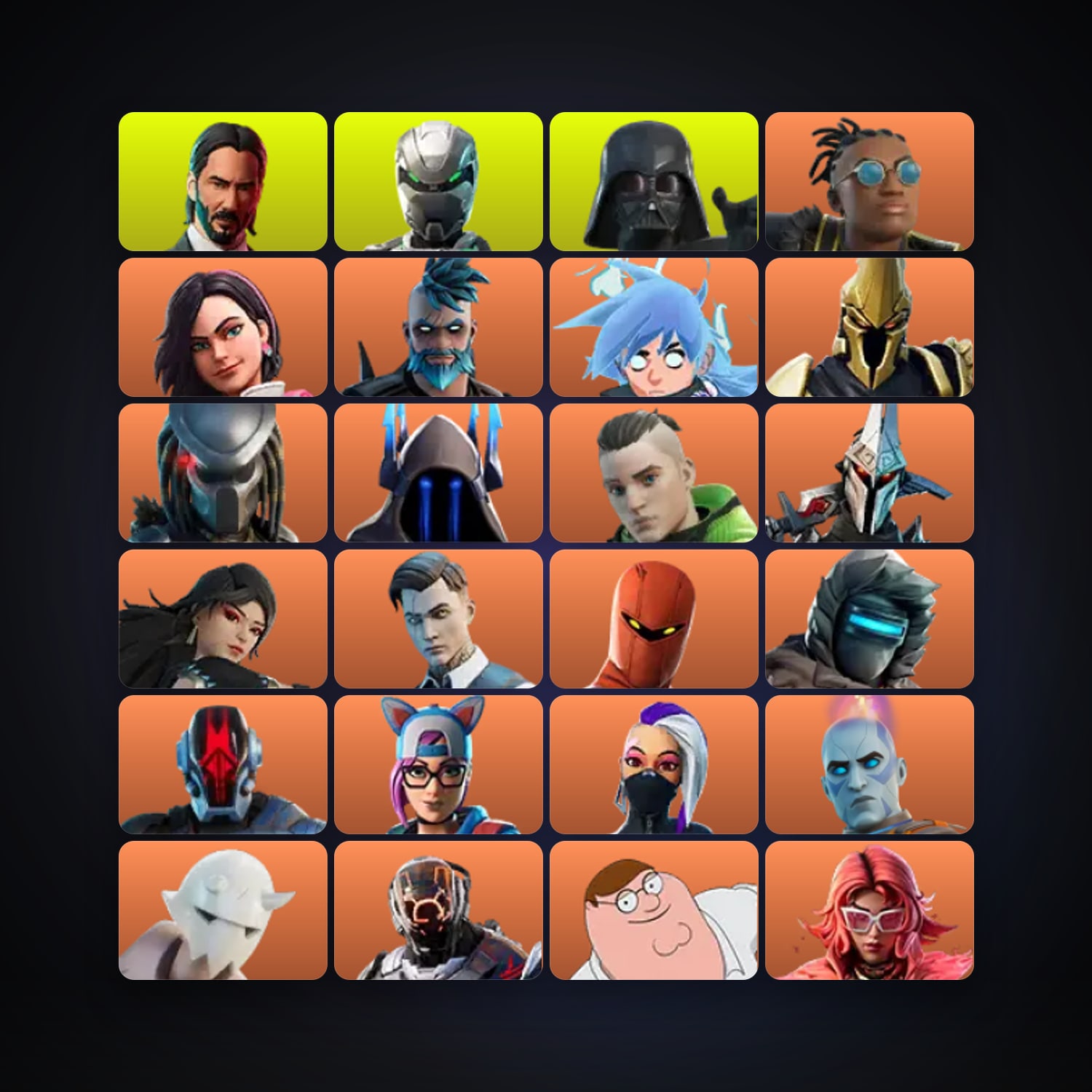 Fortnite locker — 185 skins — 800 V-Bucks — lvl 2364 — HabibiAccounts