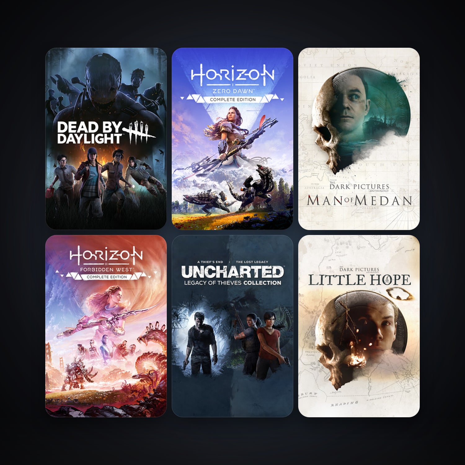 Dead by Daylight + The Dark Pictures Anthology: Man of Medan, 12 games, clean — HabibiAccounts