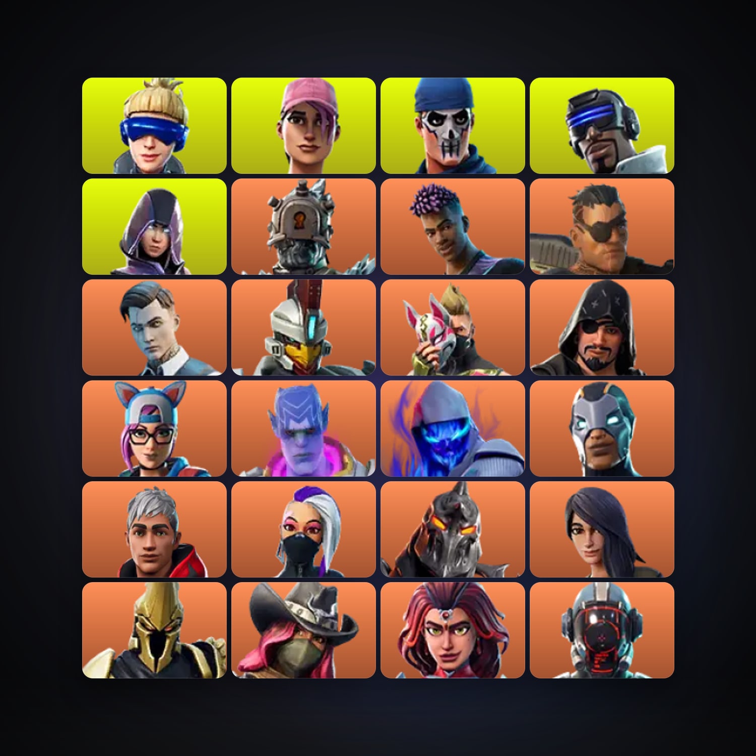 Fortnite locker — 158 skins — 750 V-Bucks — lvl 2276 — HabibiAccounts