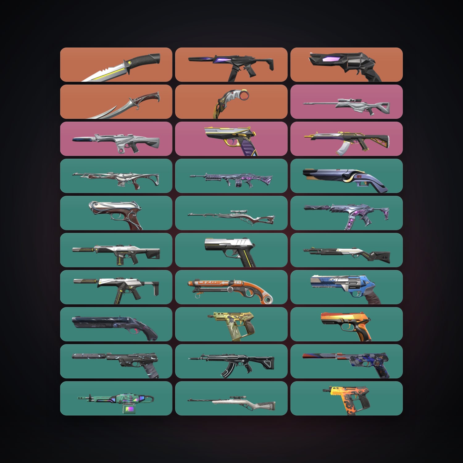 LA Diamond 1 locker — 3 knives, 62 skins, lvl 261 — HabibiAccounts