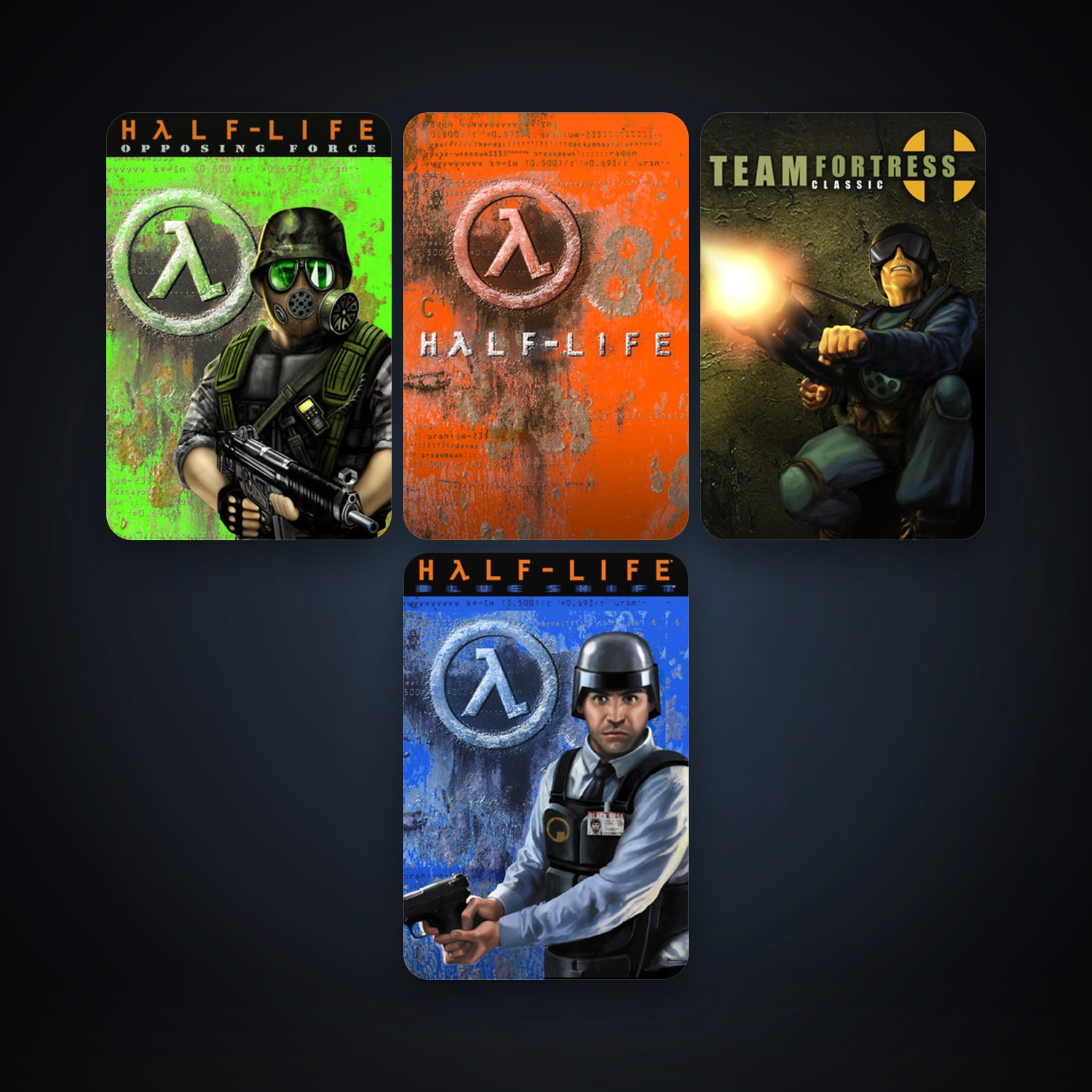 Team Fortress Classic + Half-Life: Opposing Force, 4 games, Steam 10, clean — HabibiAccounts