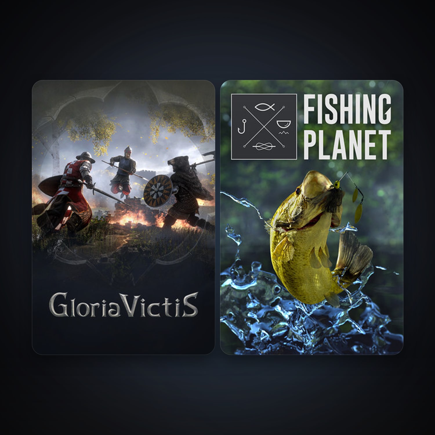 Gloria Victis: Medieval MMORPG + Fishing Planet, 3 games, clean — HabibiAccounts