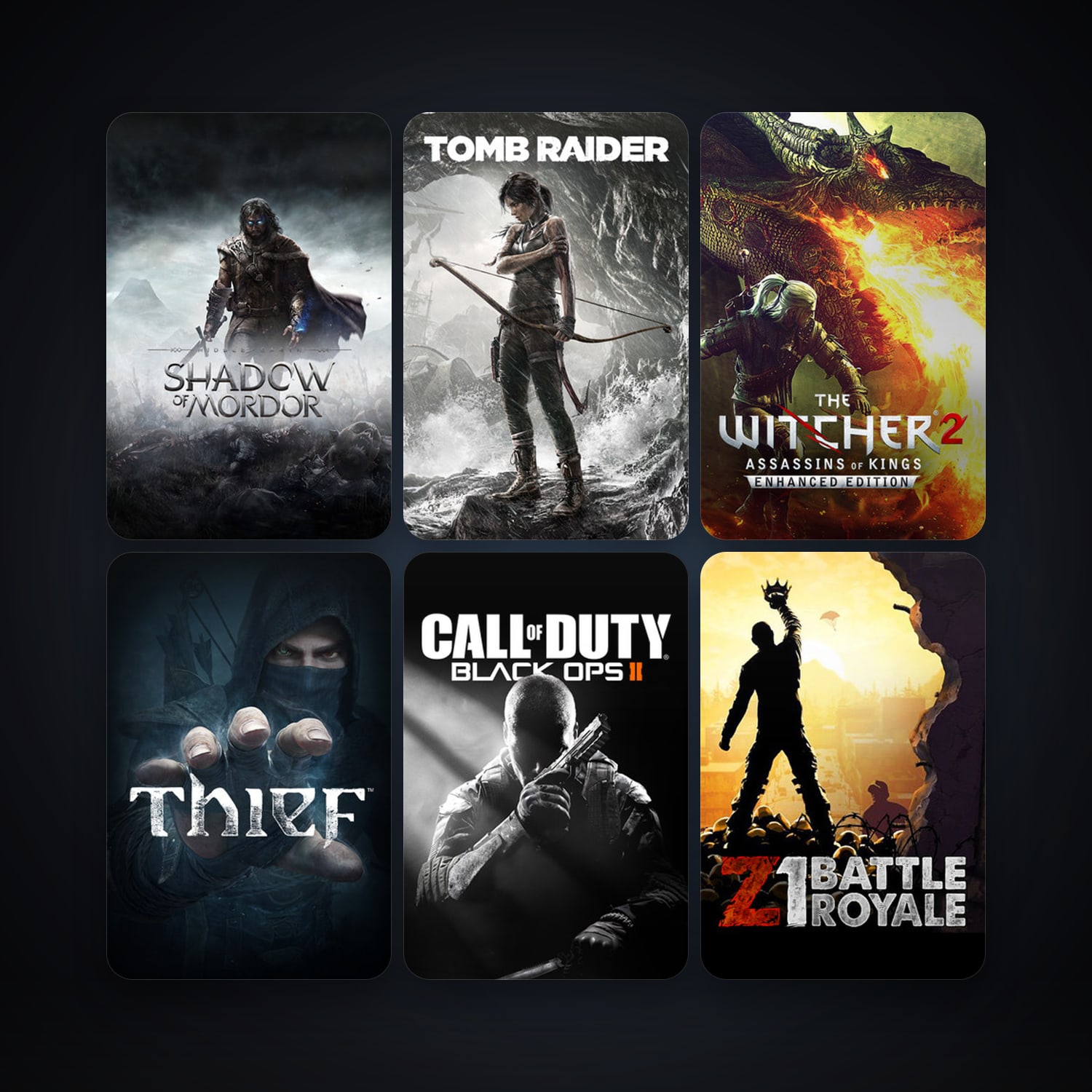 The Witcher 2: Assassins of Kings Enhanced Edition + Call of Duty: Black Ops II, 14 games, clean — HabibiAccounts