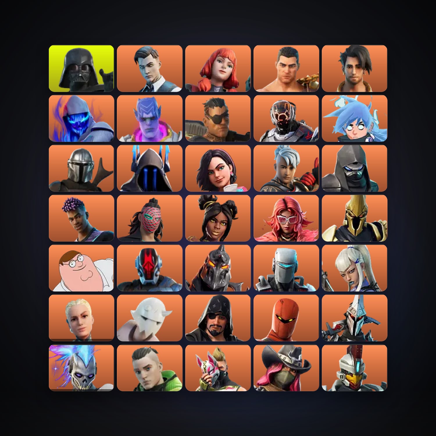 هالحساب فورتنايت، اللوكر مليان 314 سكن، 2.3K فيبوكس، لفل 6581، 2.9K فوز — HabibiAccounts