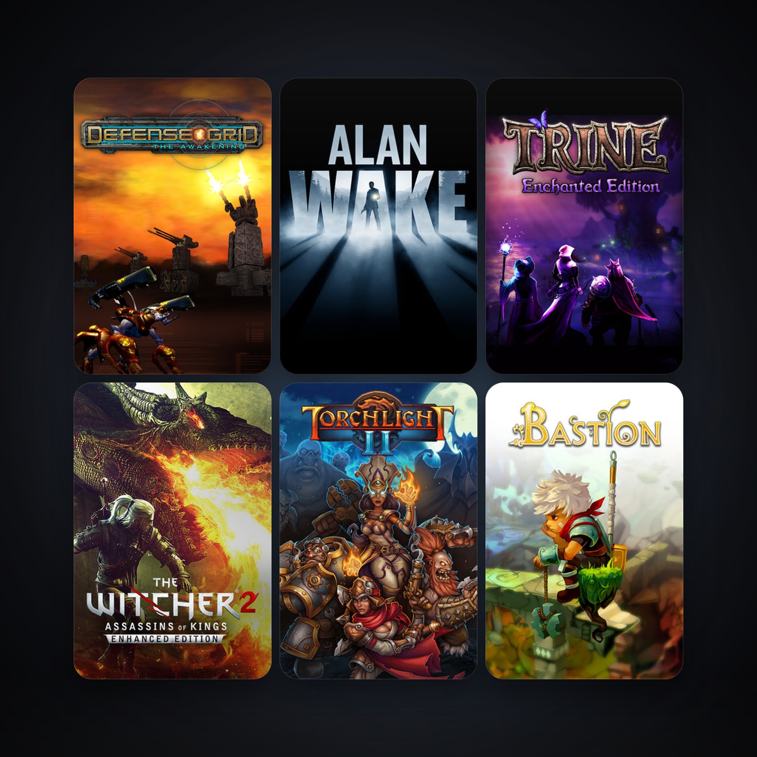 Defense Grid: The Awakening + The Witcher 2: Assassins of Kings Enhanced Edition, 13 games, clean — HabibiAccounts