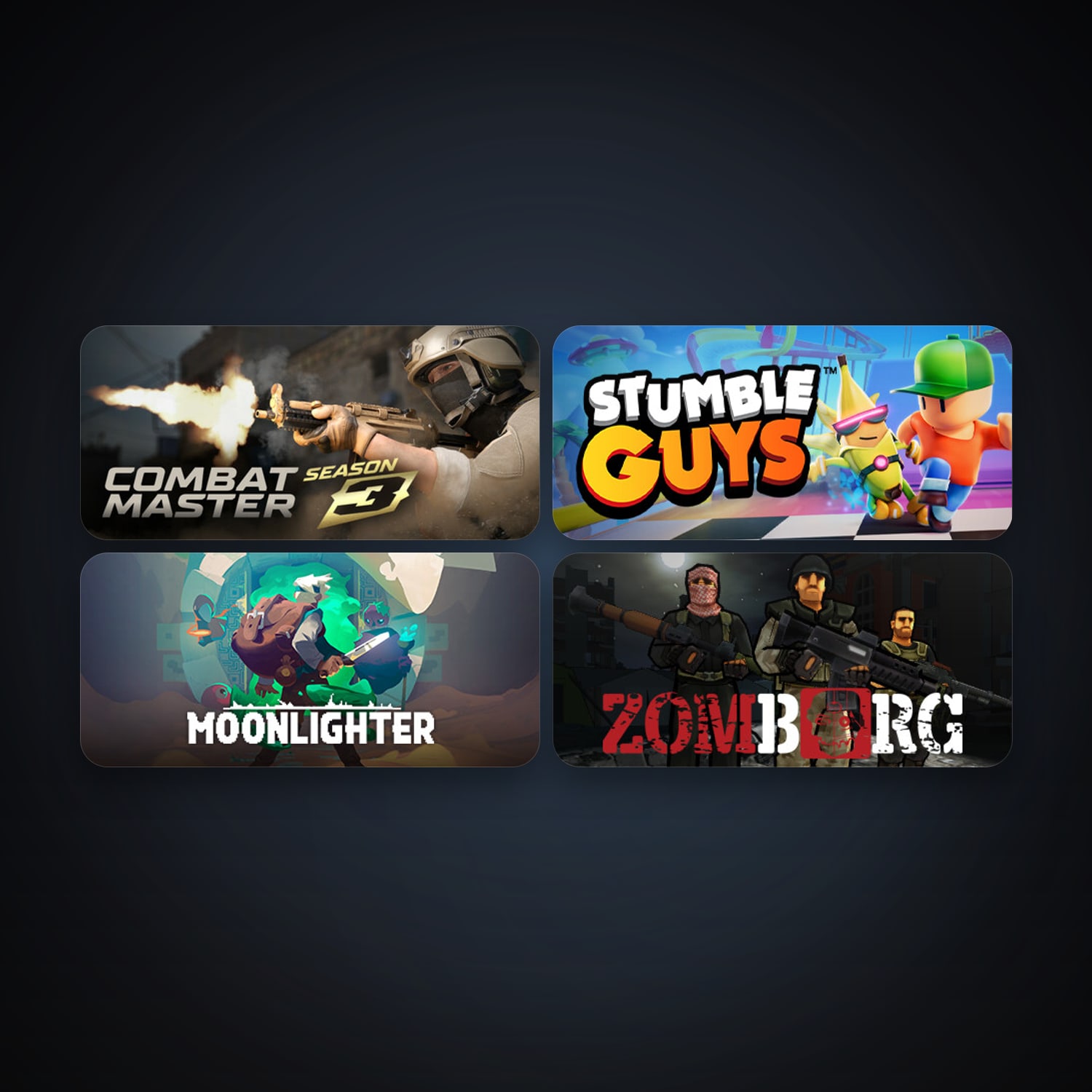 Moonlighter + Zomborg, 15 games, clean — HabibiAccounts