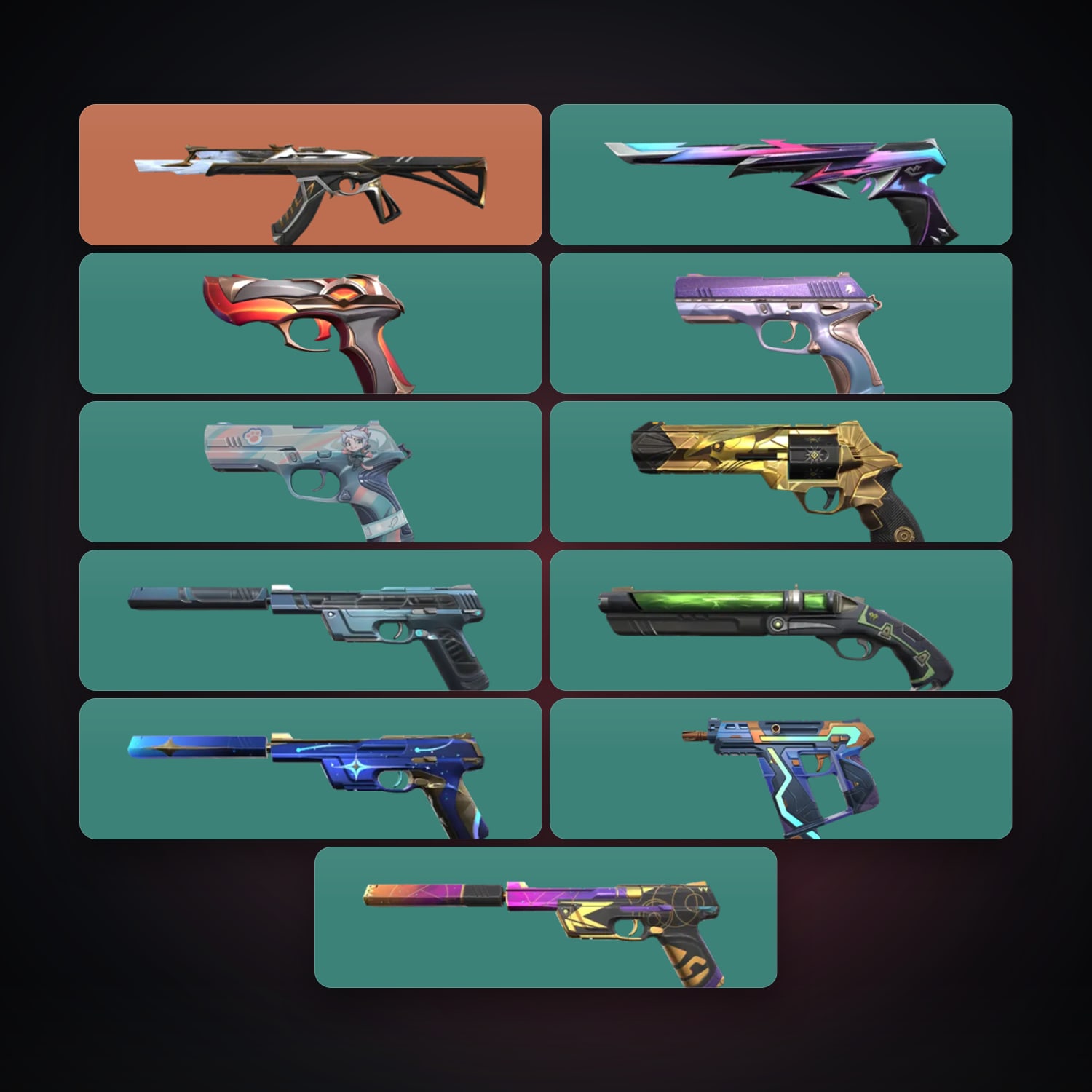 AP Gold 1 locker — 11 skins, lvl 178 — HabibiAccounts