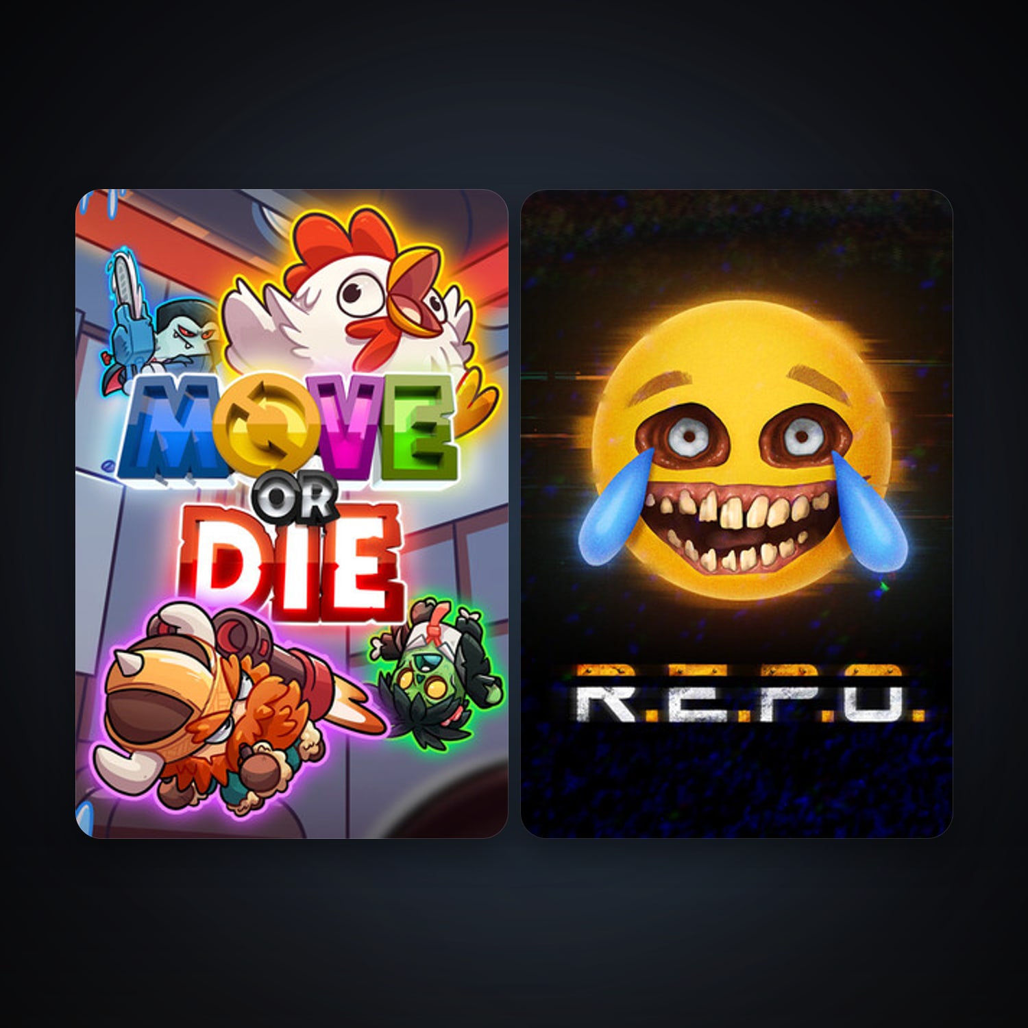 Move or Die + R.E.P.O., 2 games, clean — HabibiAccounts