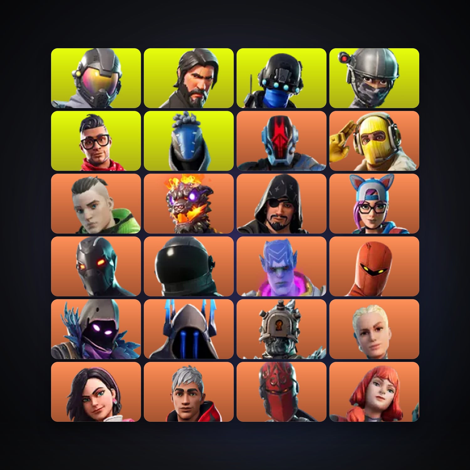 Fortnite locker — 156 skins — 1.2K V-Bucks — lvl 2697 — HabibiAccounts