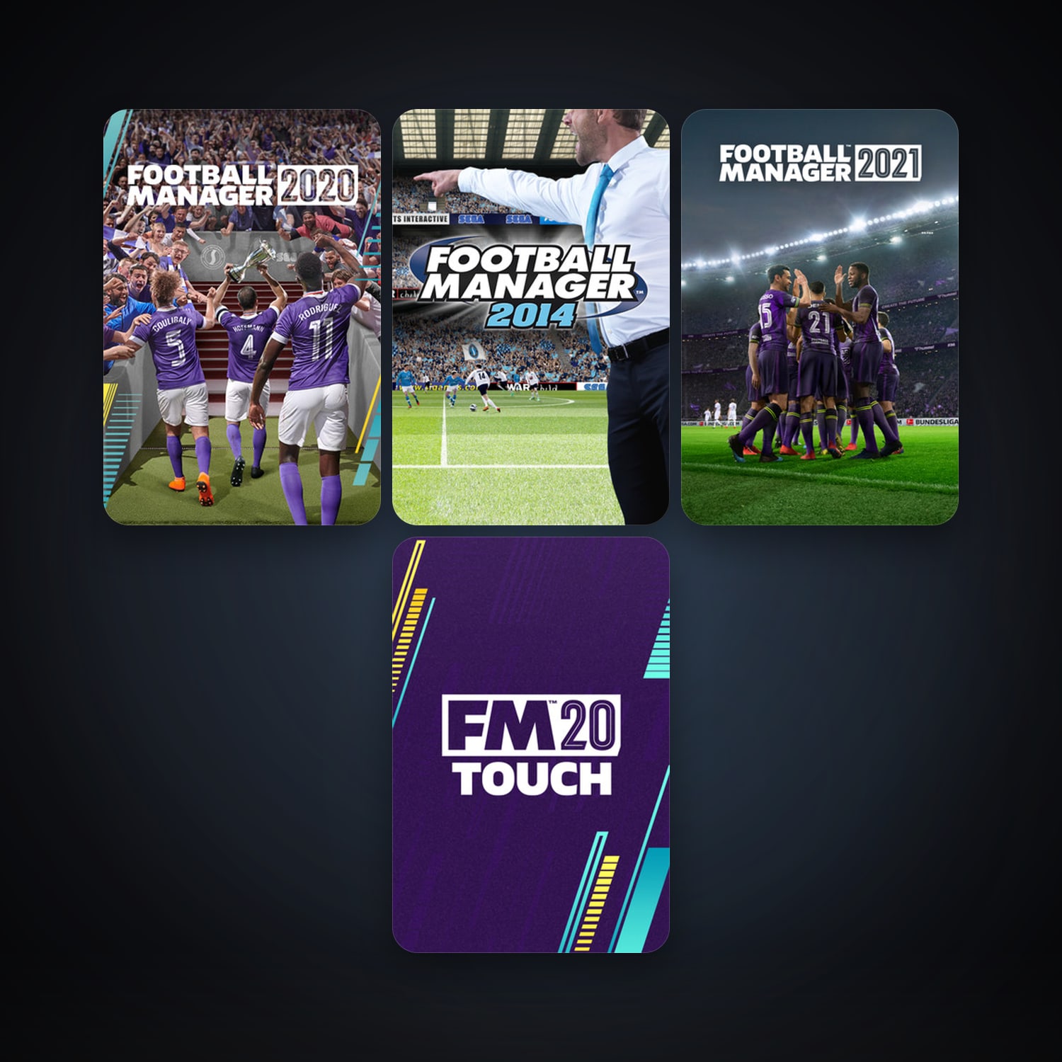 Football Manager 2014 + Football Manager 2020, 5 games, clean — HabibiAccounts