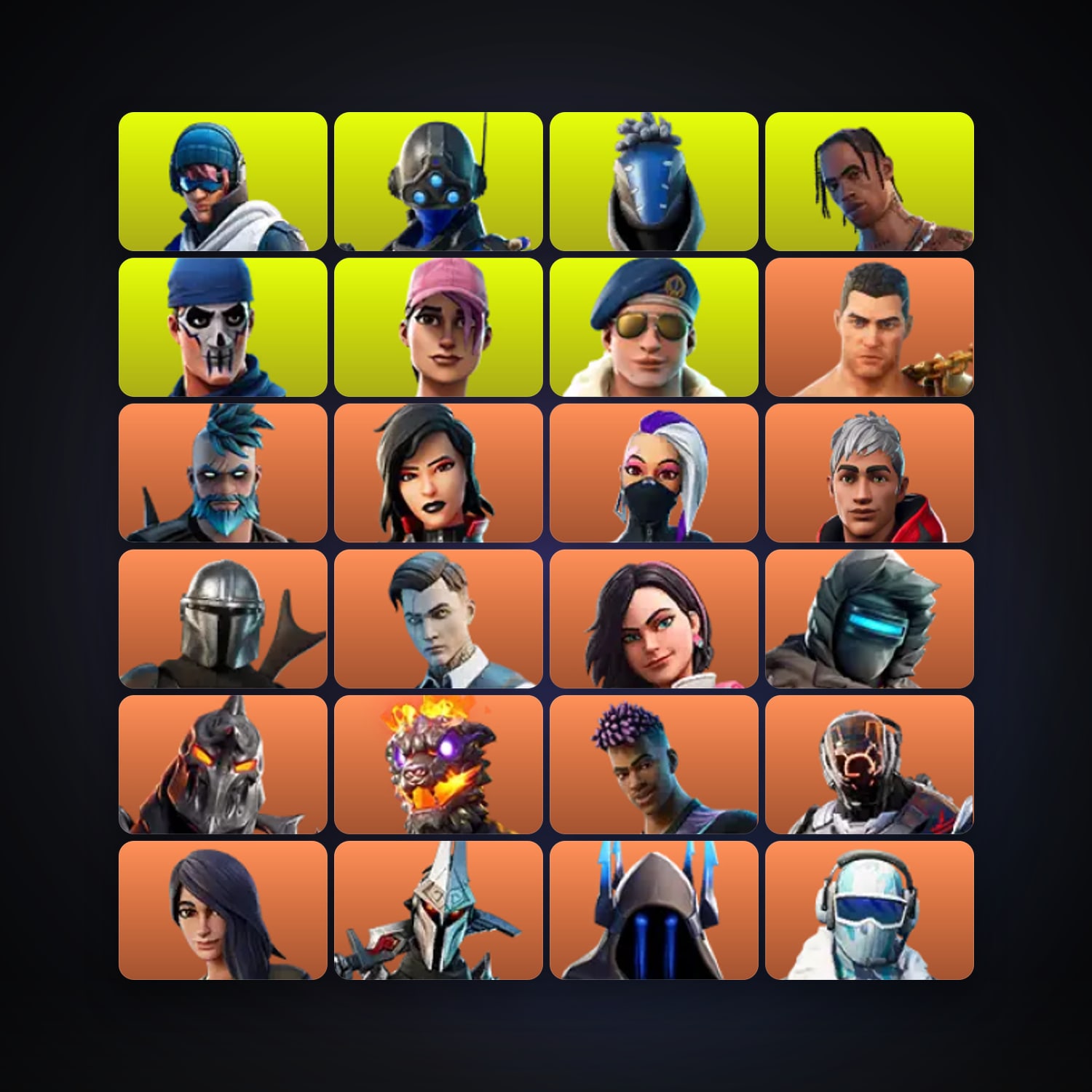 Fortnite locker — 133 skins — 1K V-Bucks — lvl 2069 — HabibiAccounts
