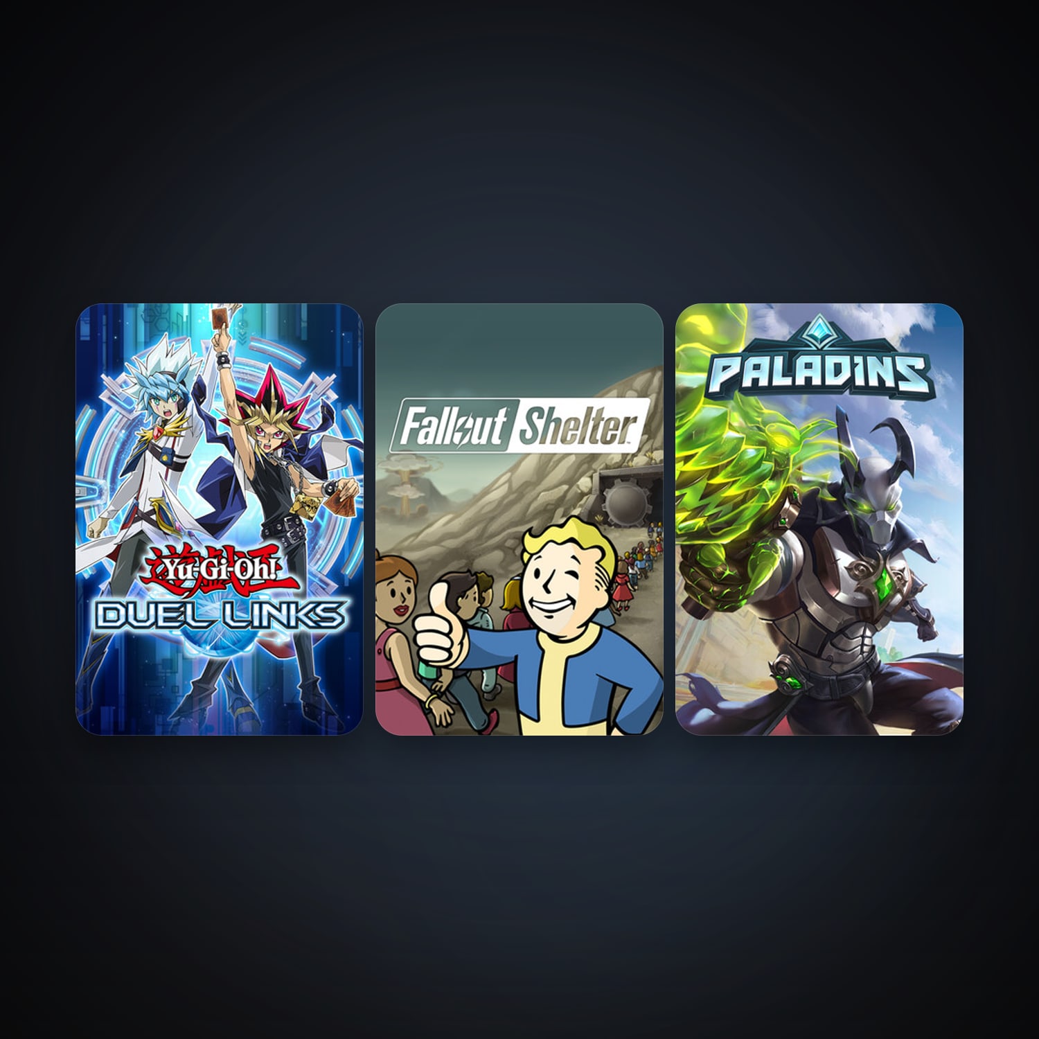 Paladins + Fallout Shelter, 4 games, clean — HabibiAccounts