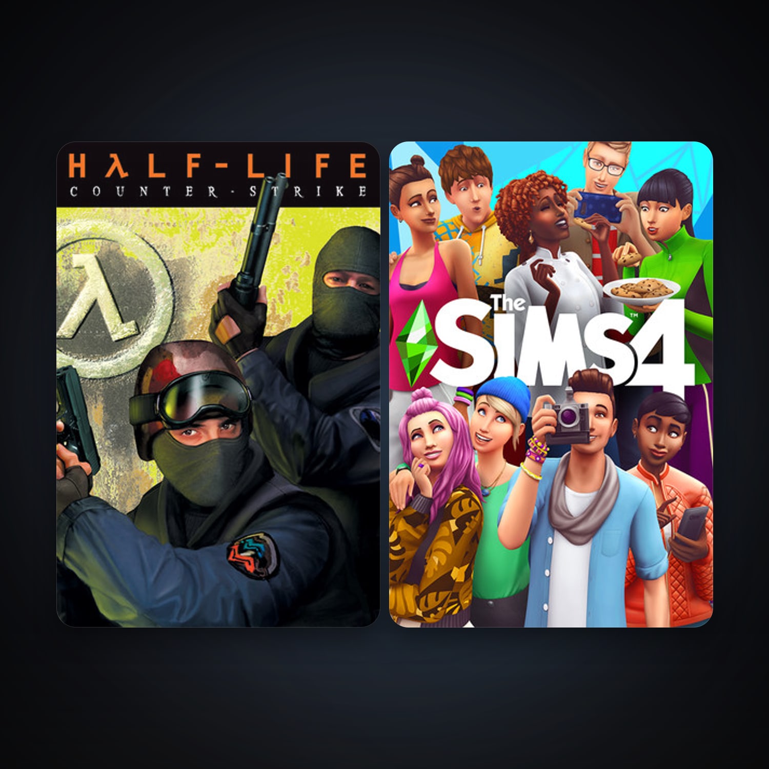 Counter-Strike + The Sims 4, 6 games, clean — HabibiAccounts
