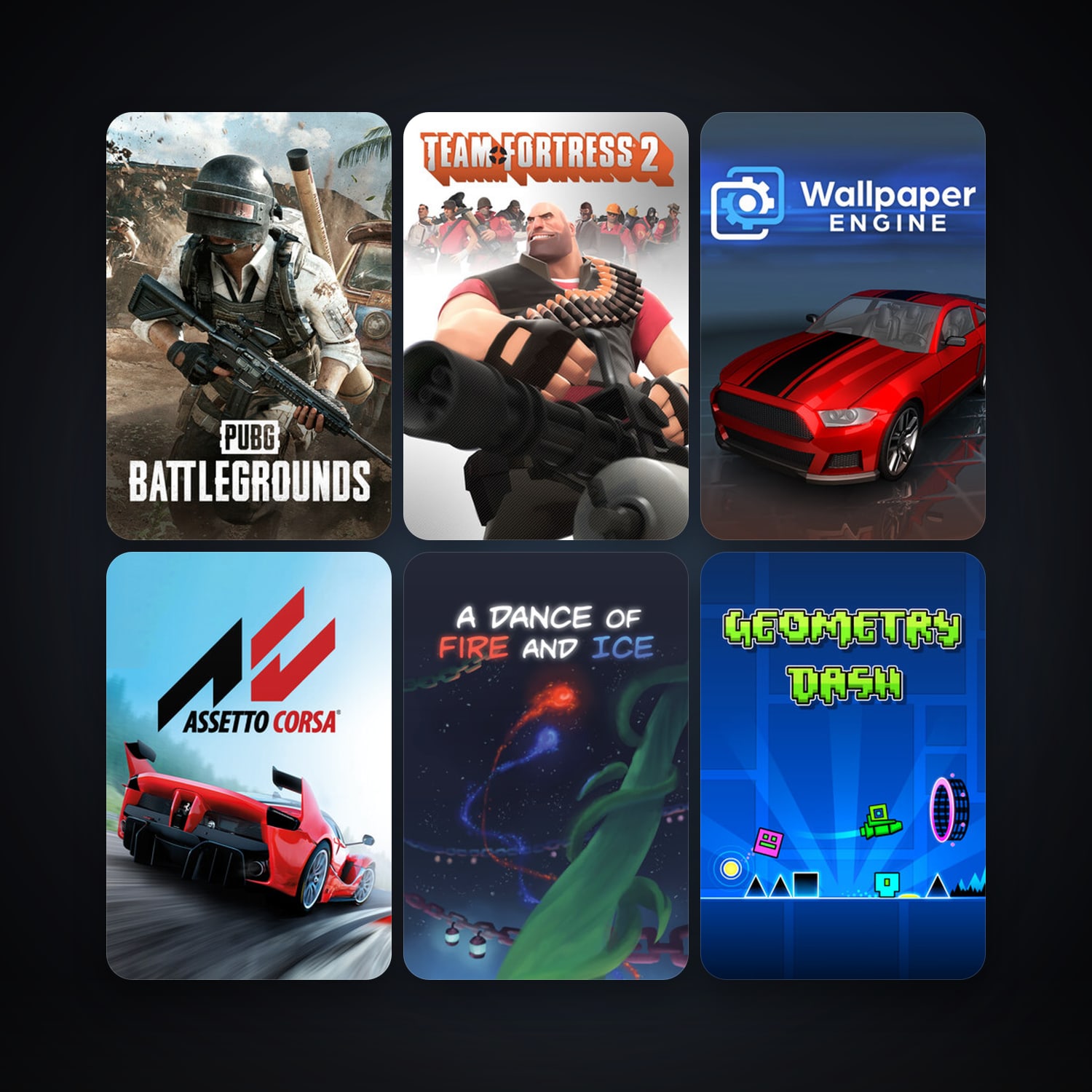 Team Fortress 2 + Assetto Corsa, 39 games, clean — HabibiAccounts