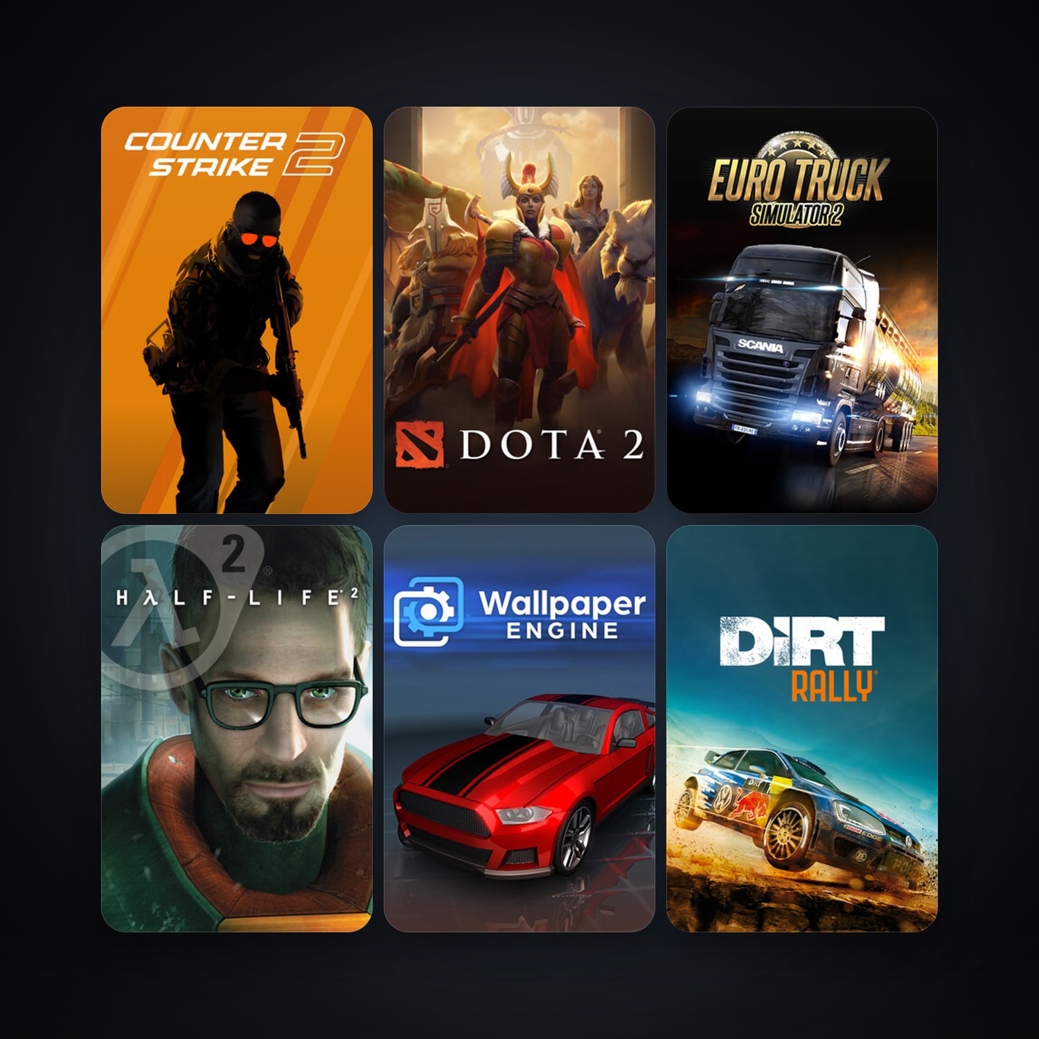 Half-Life 2 + Dota 2, 51 games, Steam 55, clean — HabibiAccounts