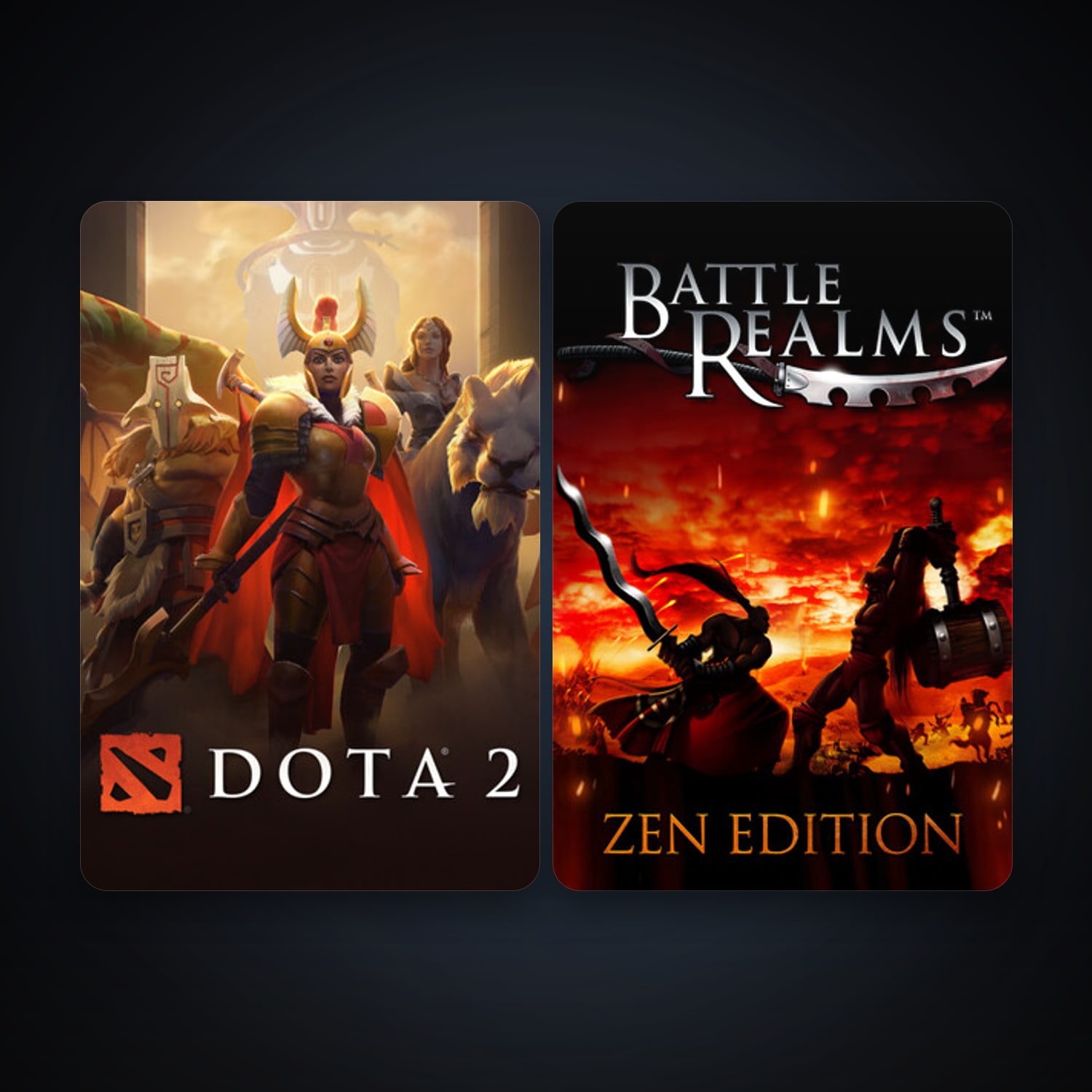 Dota 2 + Battle Realms: Zen Edition, 3 games, clean — HabibiAccounts