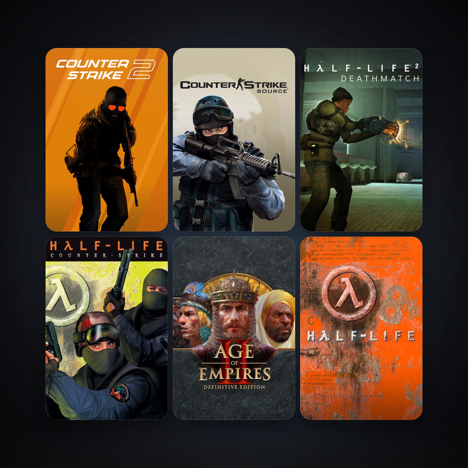 Counter-Strike + Team Fortress Classic, 35 games, Steam 50, clean — HabibiAccounts