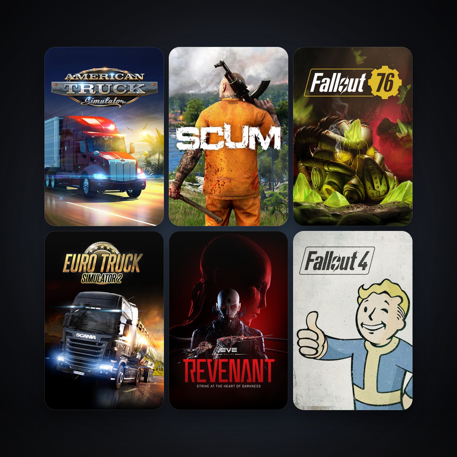 EVE Online + Project Zomboid, 77 games, clean — HabibiAccounts