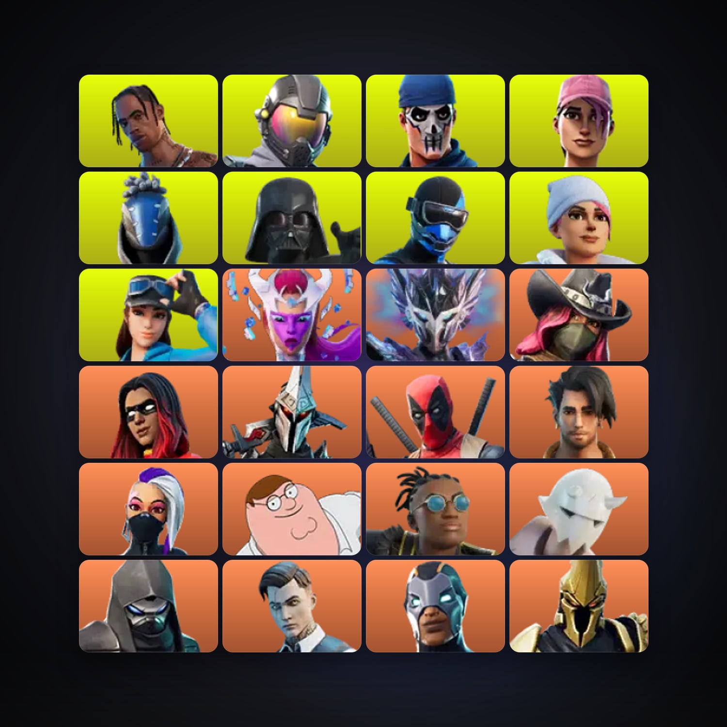 Fortnite locker — 219 skins — 150 V-Bucks — lvl 3478 — HabibiAccounts