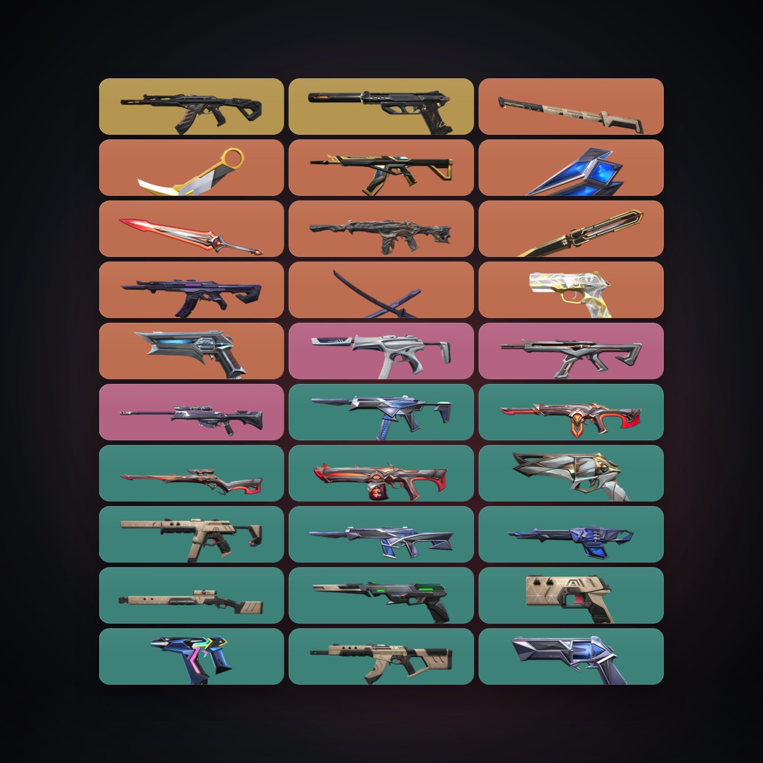LA Ascendant 2 locker — 6 knives, 58 skins, lvl 201 — HabibiAccounts