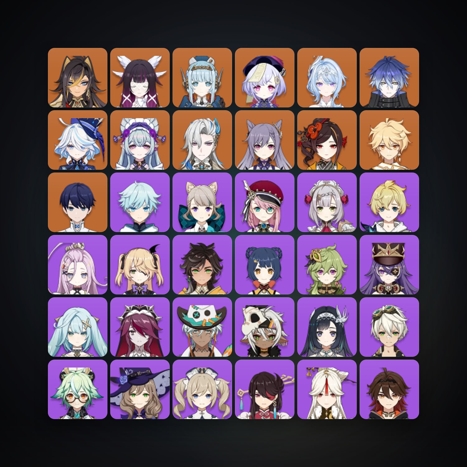 جينشن إمباكت | AR 57 | 52 شخصية | 11× 5★ — HabibiAccounts