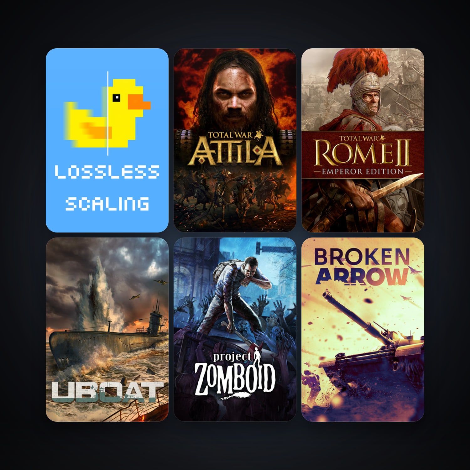 Project Zomboid + Total War: ROME II - Emperor Edition, 7 games, clean — HabibiAccounts