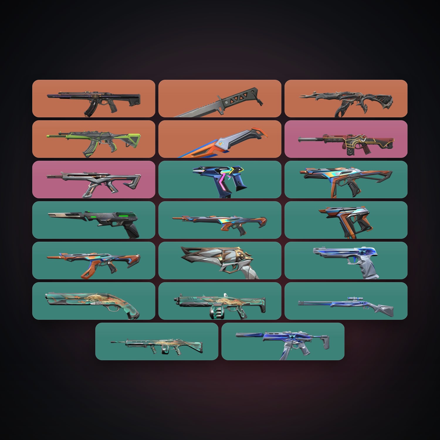 AP Plat 1 locker — 2 knives, 22 skins, lvl 117 — HabibiAccounts