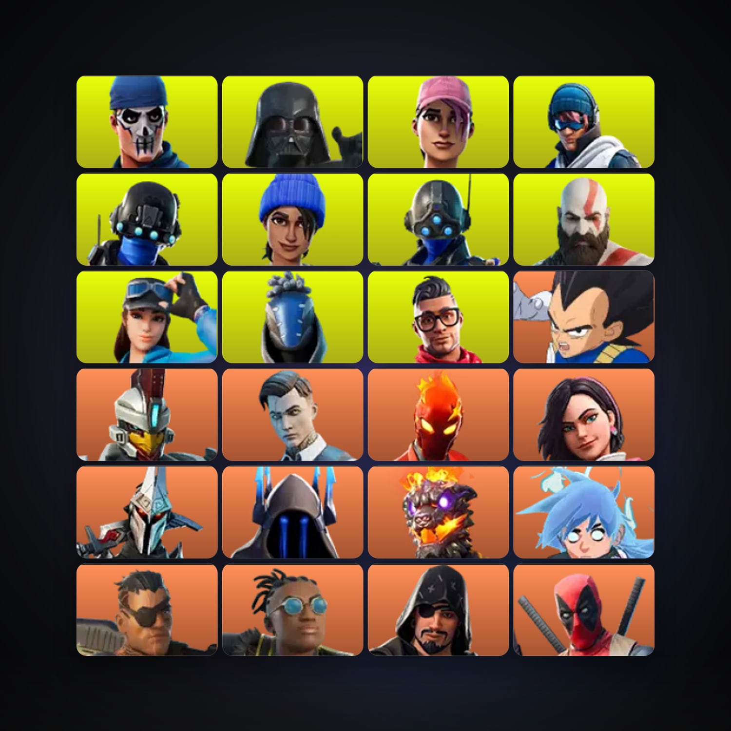 هالحساب فورتنايت، اللوكر مليان 277 سكن، 150 فيبوكس، لفل 2630، 300 فوز — HabibiAccounts