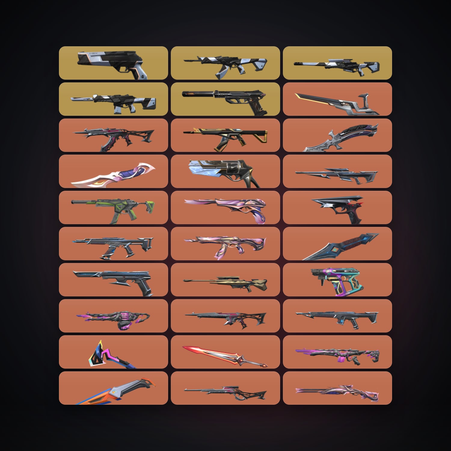 AP Plat 3 locker — 16 knives, 125 skins, lvl 132 — HabibiAccounts