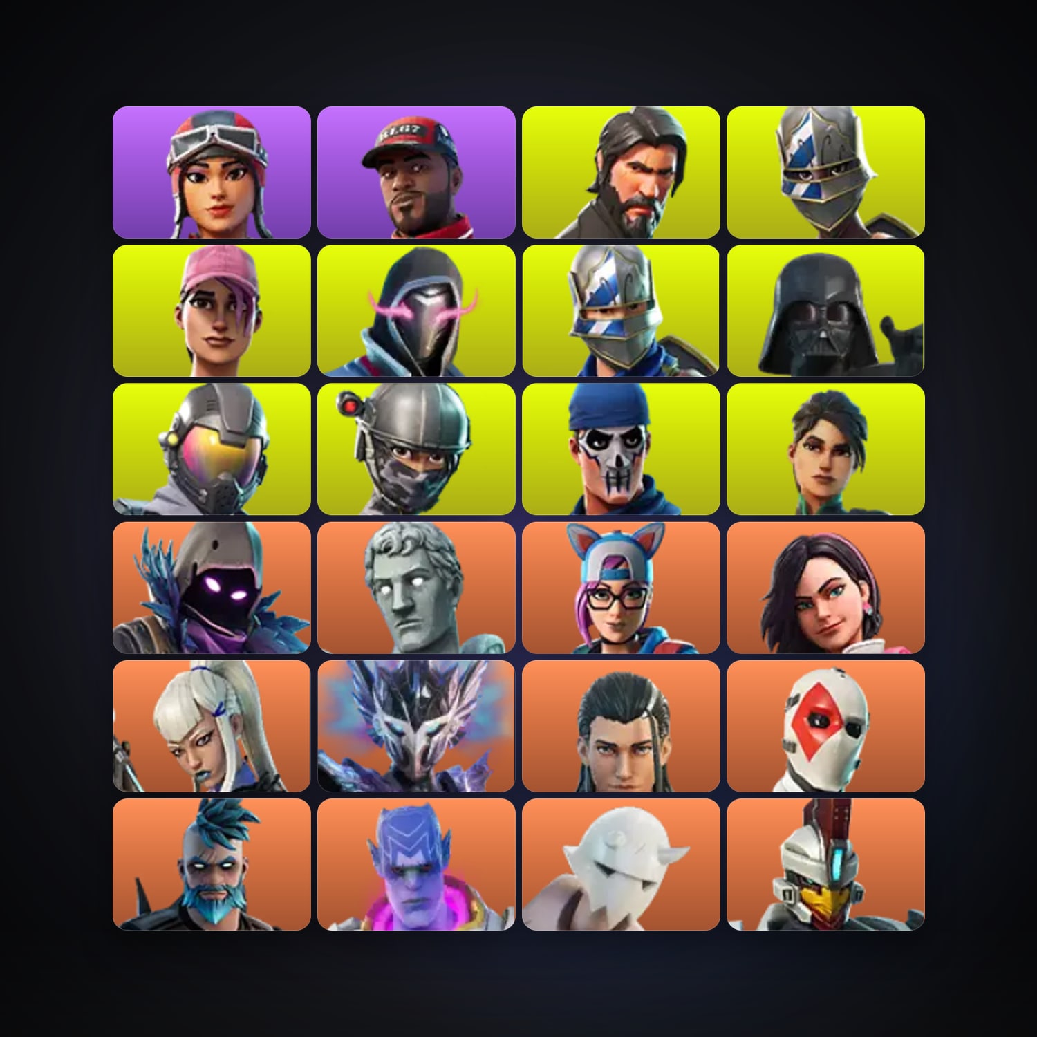 هالحساب فورتنايت، اللوكر مليان 296 سكن، 250 فيبوكس، لفل 2968، 295 فوز — HabibiAccounts