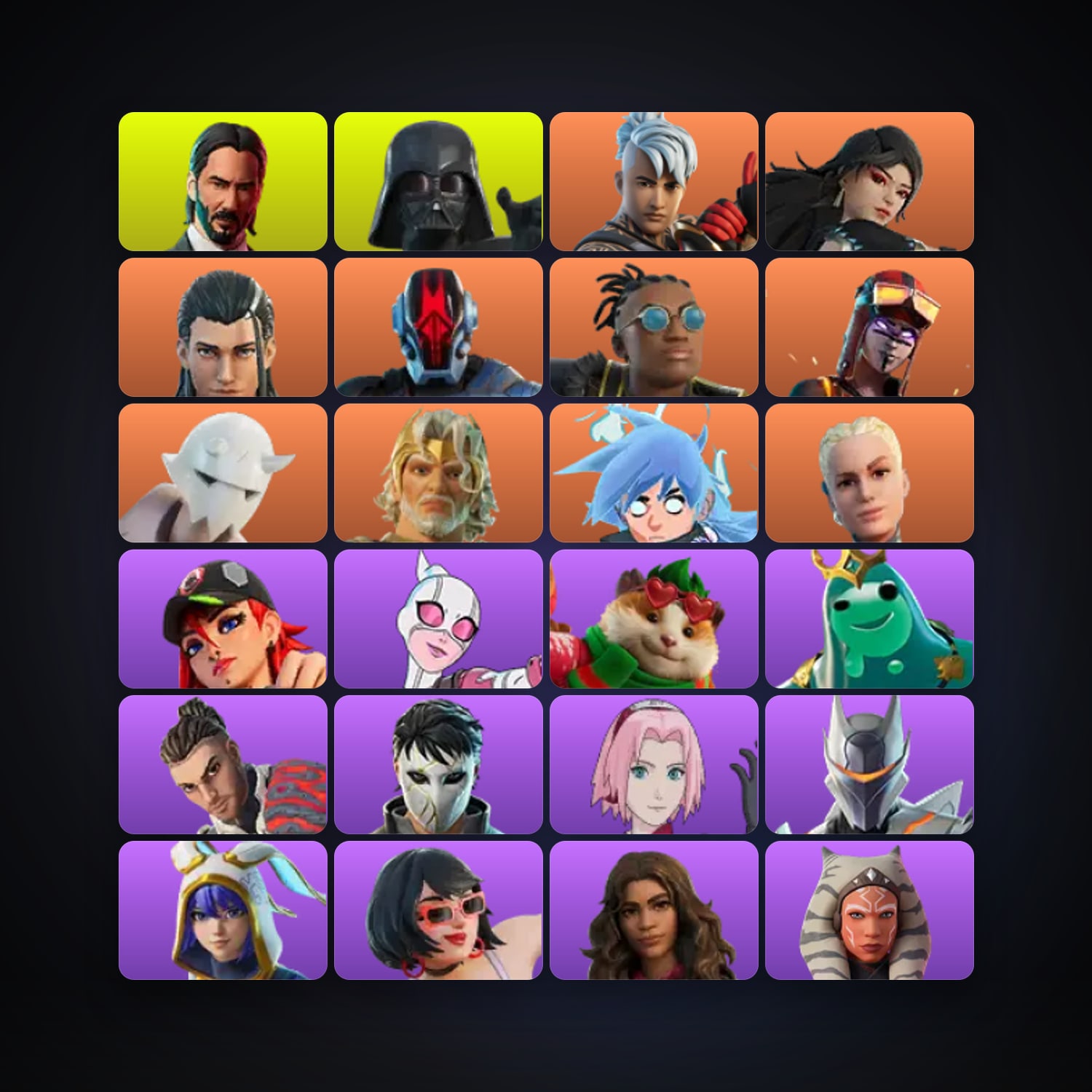 Fortnite locker — 203 skins — 400 V-Bucks — lvl 1867 — HabibiAccounts