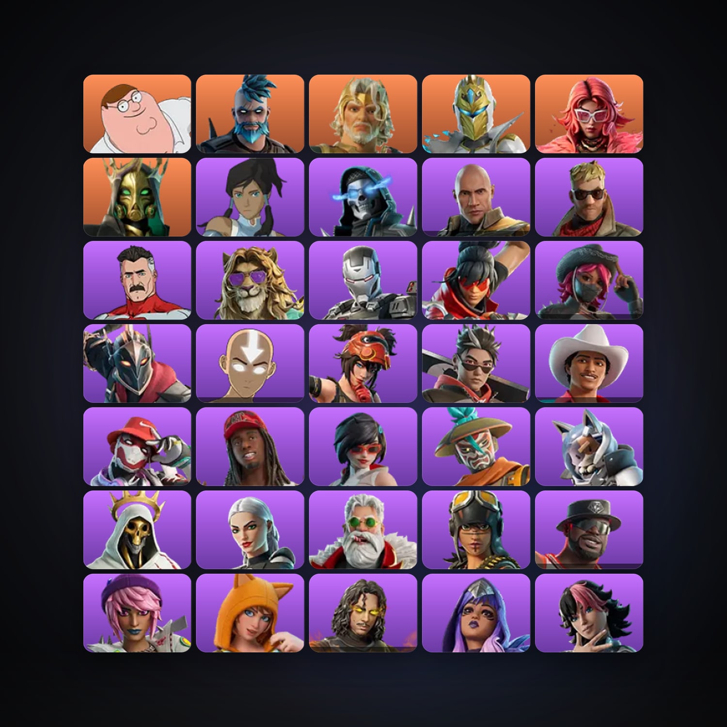 Fortnite locker — 126 skins — 4.2K V-Bucks — lvl 513 — HabibiAccounts