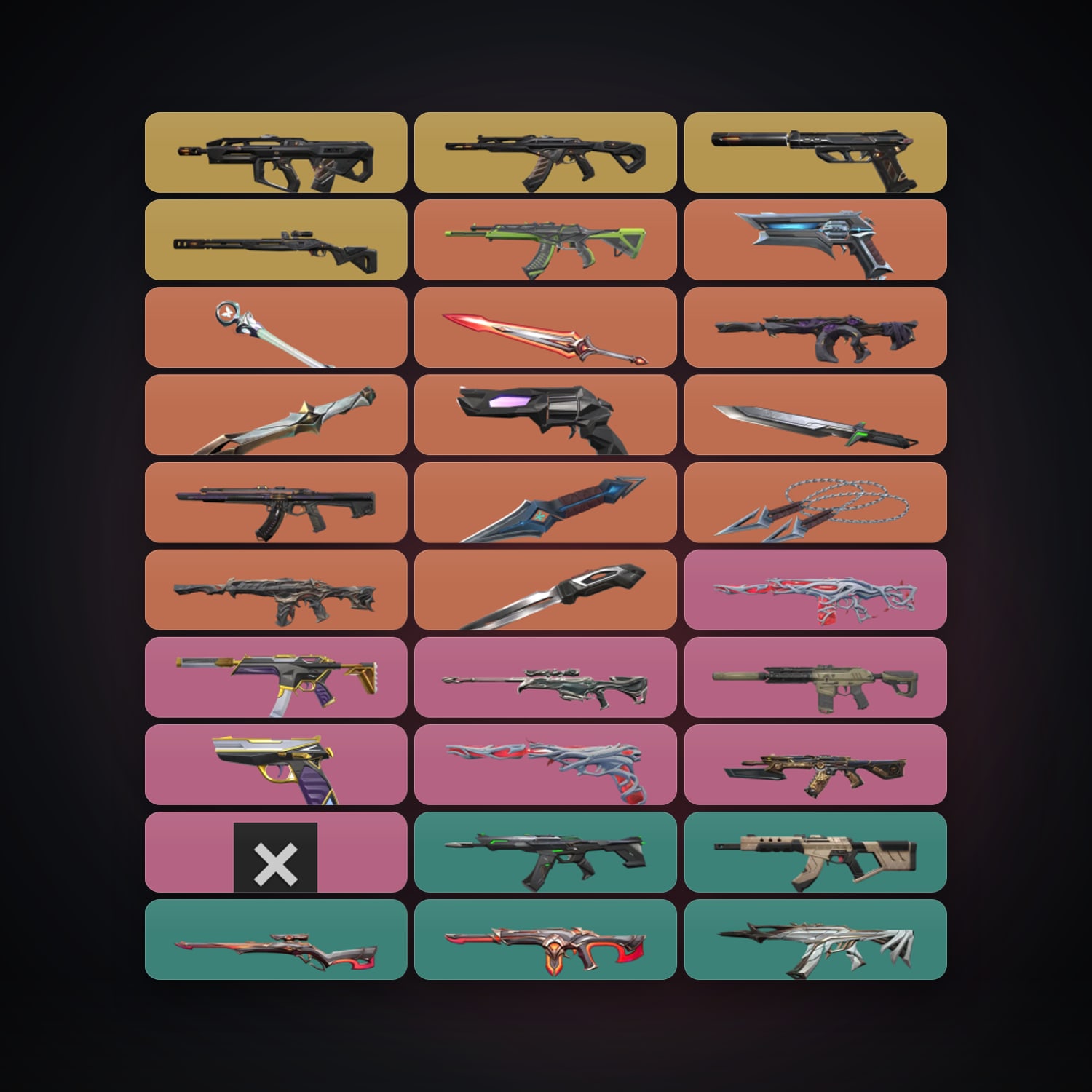AP Plat 1 locker — 7 knives, 76 skins, lvl 72 — HabibiAccounts