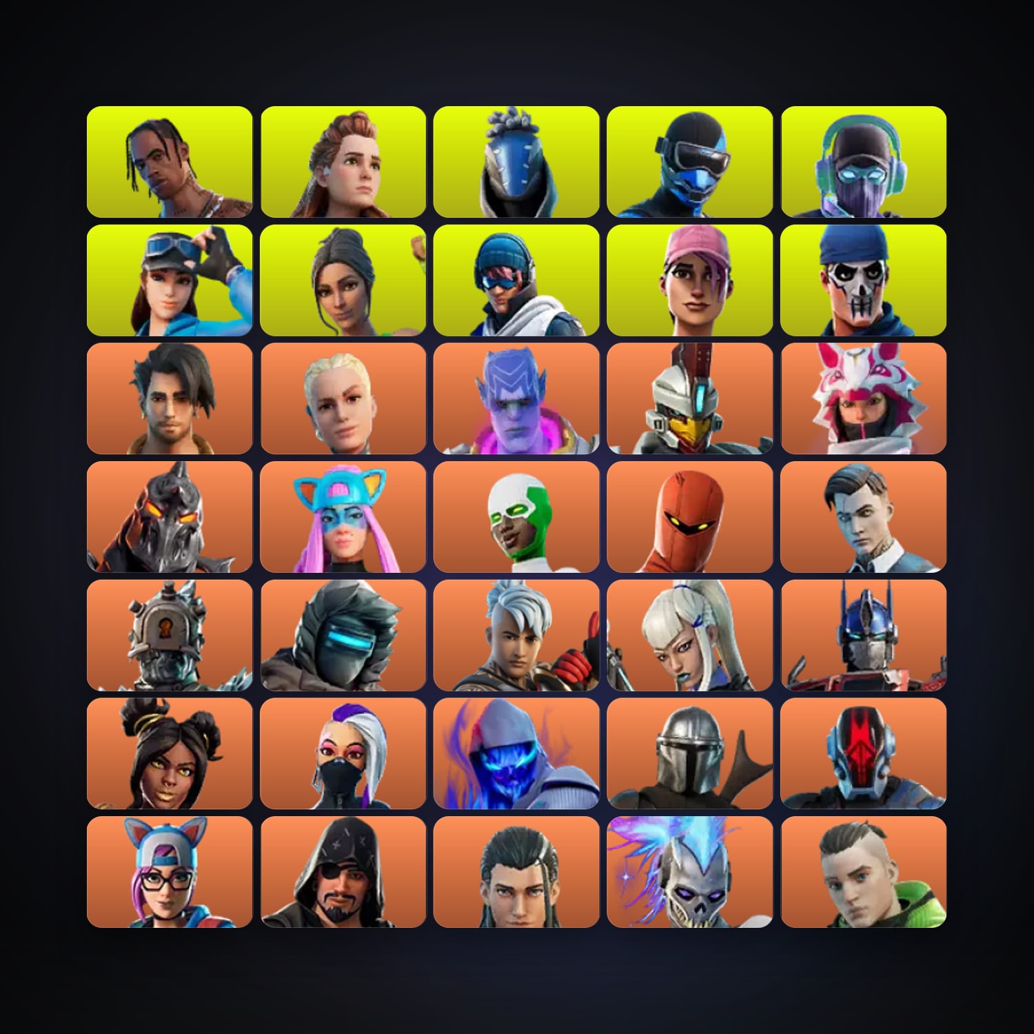 هالحساب فورتنايت، اللوكر مليان 375 سكن، 750 فيبوكس، لفل 4783، 1.5K فوز — HabibiAccounts