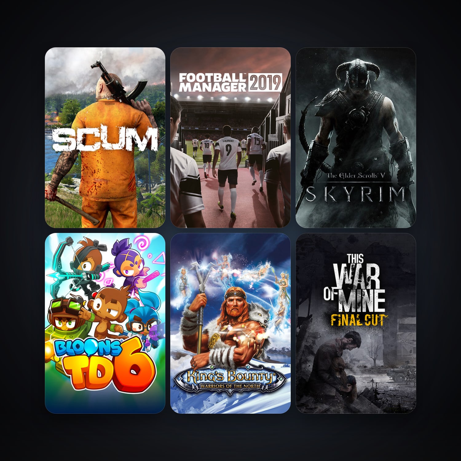 The Elder Scrolls V: Skyrim + Project Zomboid, 33 games, Steam 10, clean — HabibiAccounts