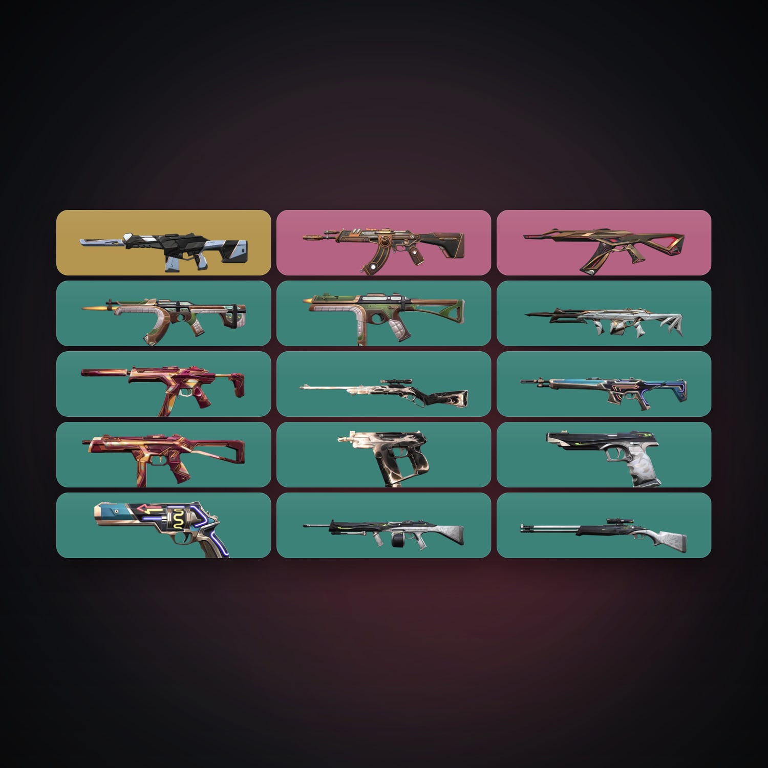 EU Gold 2 locker — 15 skins, lvl 24 — HabibiAccounts