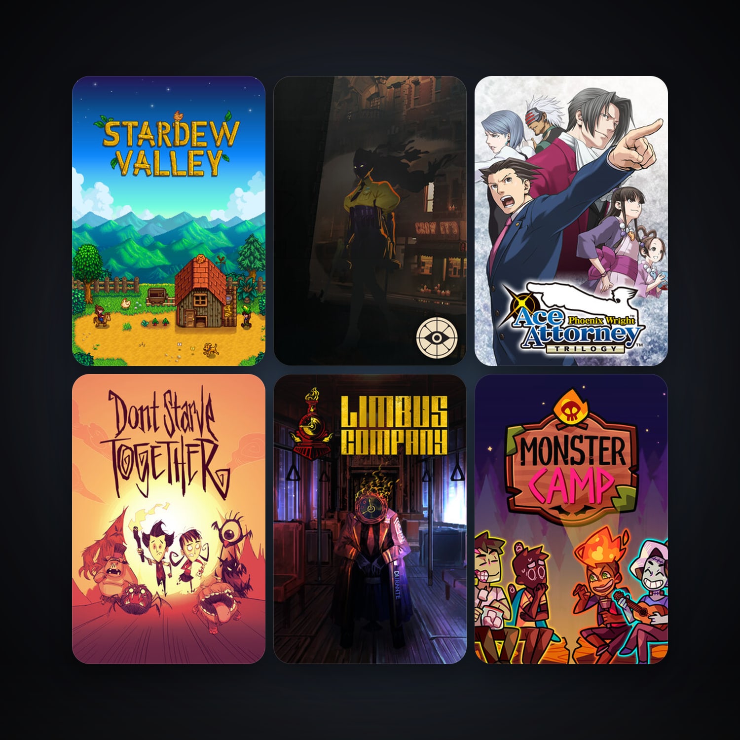 Don't Starve Together + Stardew Valley, 193 games, Steam 13, clean — HabibiAccounts