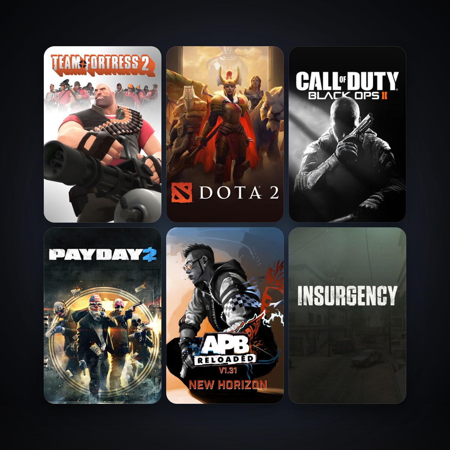 Team Fortress 2 + Dota 2, 56 games, Steam 10, clean — HabibiAccounts