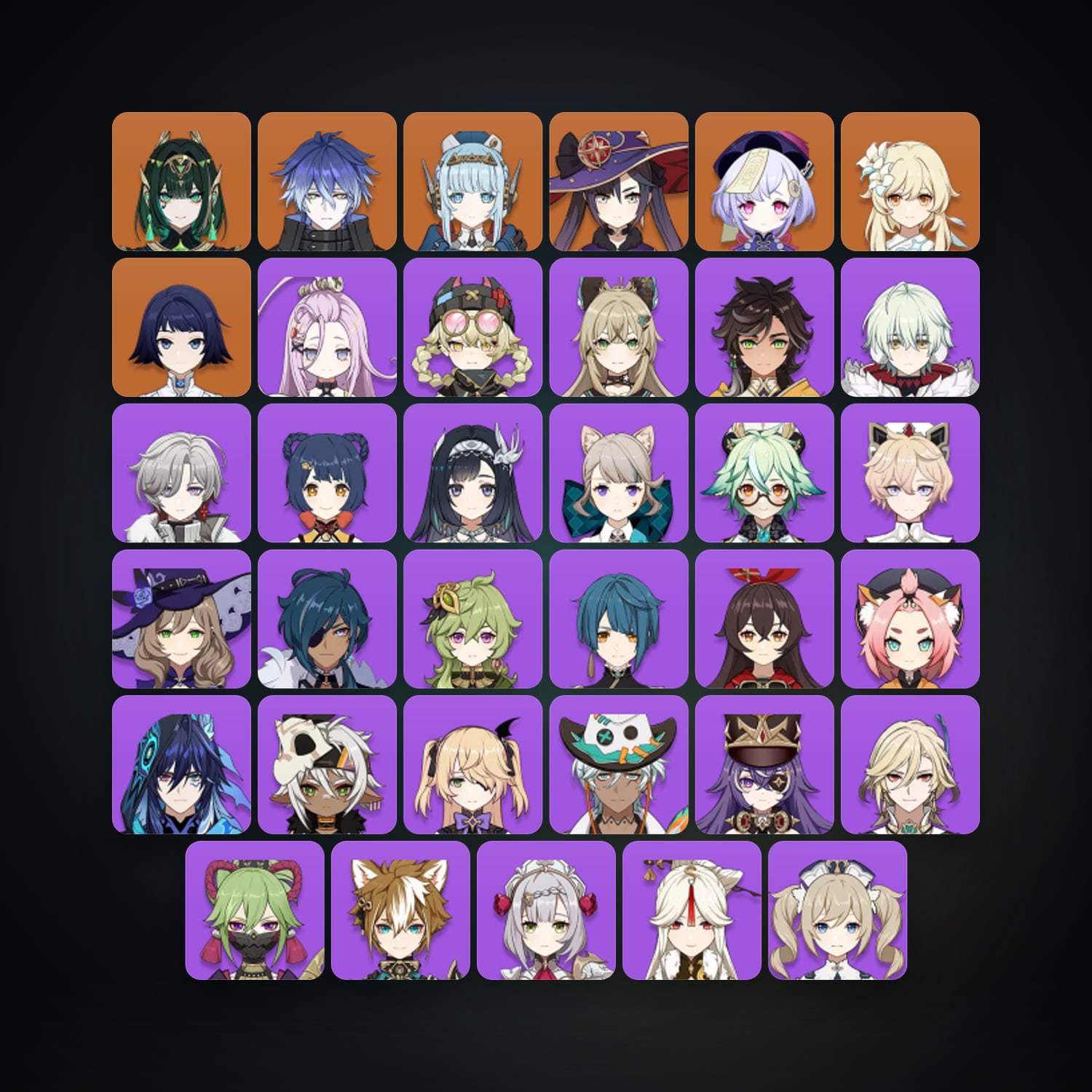 Genshin Impact | AR 54 | 35 Chars | 5× 5★ — Genshin / miHoYo Account — HabibiAccounts