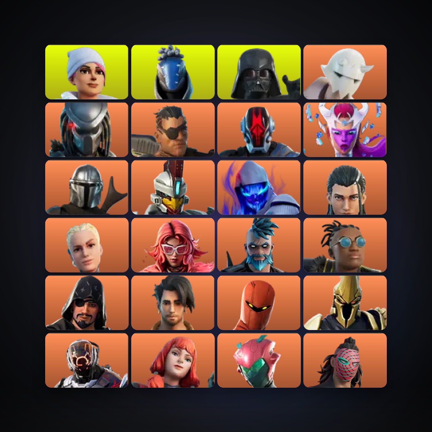 هالحساب فورتنايت، اللوكر مليان 315 سكن، 400 فيبوكس، لفل 7292، 1K فوز — HabibiAccounts