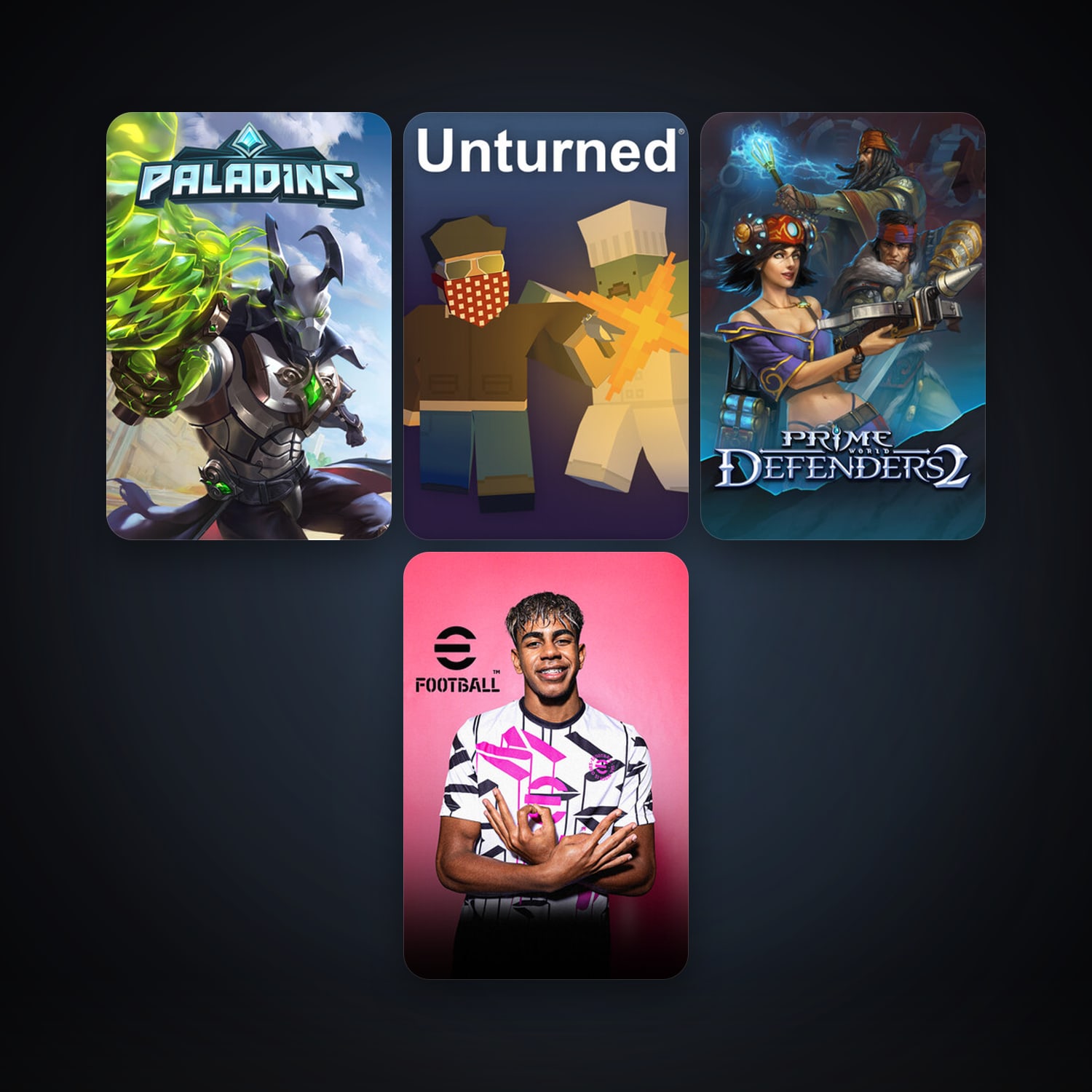 Unturned + Prime World: Defenders 2, 24 games, clean — HabibiAccounts