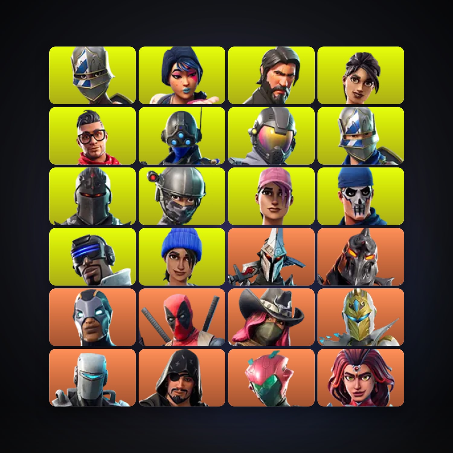 Fortnite locker — 155 skins — 900 V-Bucks — lvl 2158 — HabibiAccounts