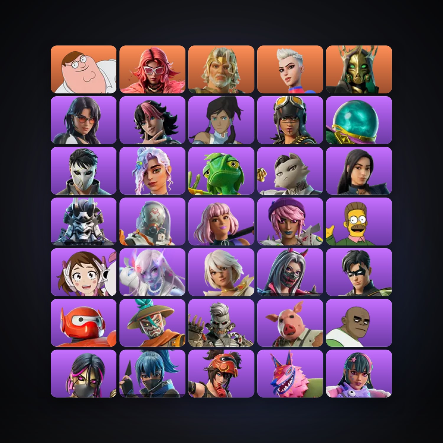 Peter Griffin — Valeria — 213 skins — 350 V-Bucks — lvl 1567 — HabibiAccounts
