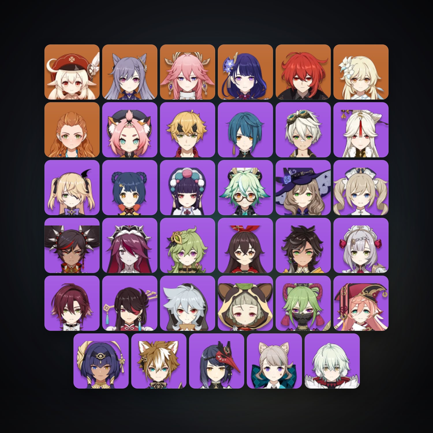 Genshin Impact | AR 55 | 36 Chars | 5× 5★ — Genshin / miHoYo Account · 259928917 — HabibiAccounts