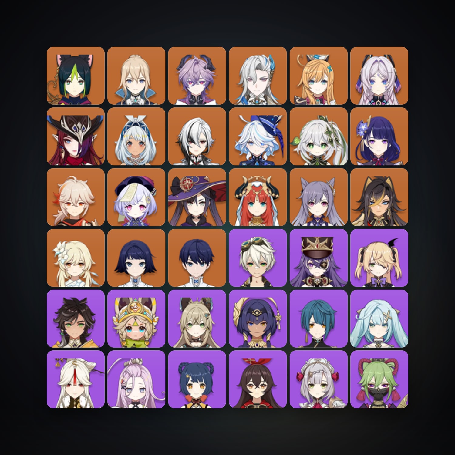 جينشن إمباكت | AR 57 | 70 شخصية | 18× 5★ — HabibiAccounts