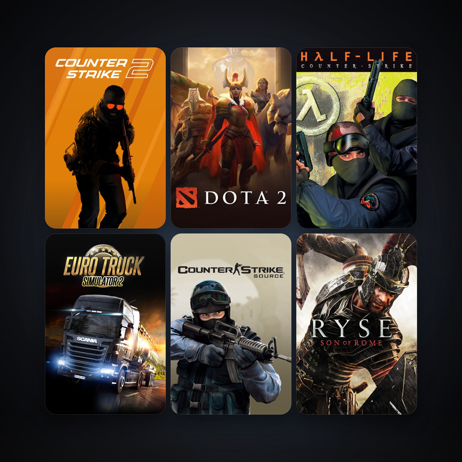 Counter-Strike + Counter-Strike: Source, 10 games, clean — HabibiAccounts