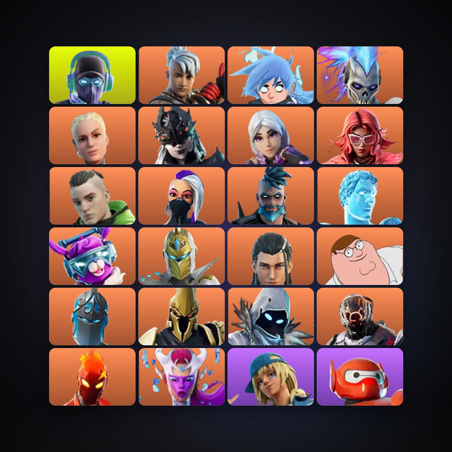 Fortnite locker — 303 skins — 250 V-Bucks — lvl 1719 — HabibiAccounts
