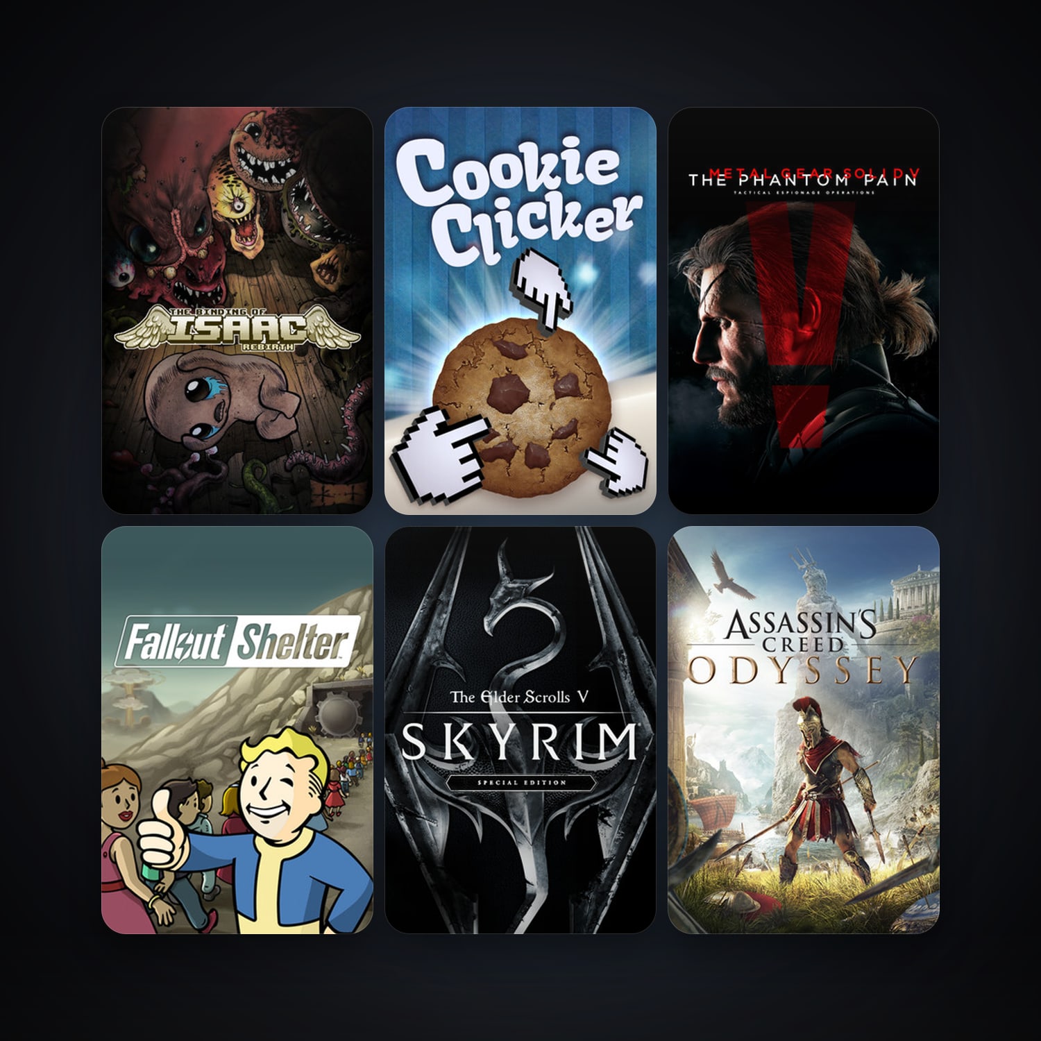 The Binding of Isaac: Rebirth + METAL GEAR SOLID V: THE PHANTOM PAIN, 277 games, Steam 29, clean — HabibiAccounts